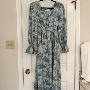 Abc Une Face Light Blue Midi Dress